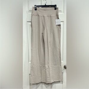 Beyond Yoga XL Spacedye Laid Back Wide Leg Pant Tan Sand Swept Heather NWT